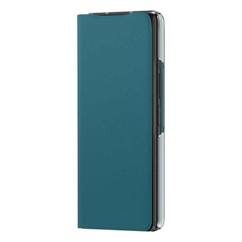 Flipové Pouzdro Na Samsung Galaxy Z Fold 3 5G Kožené Pouzdro Zelená