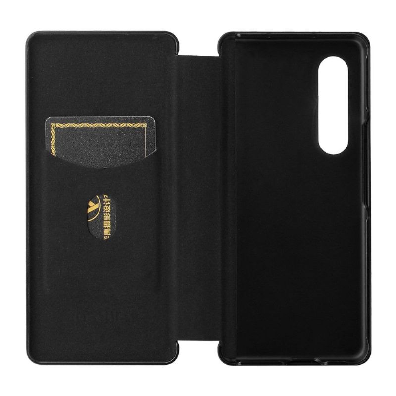 Flipové Pouzdro Na Samsung Galaxy Z Fold 3 5G Koženka Z Uhlíkových Vláken