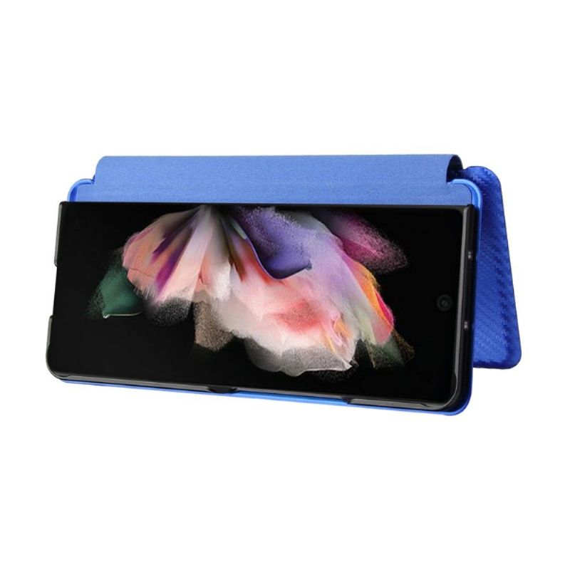 Flipové Pouzdro Na Samsung Galaxy Z Fold 3 5G Koženka Z Uhlíkových Vláken