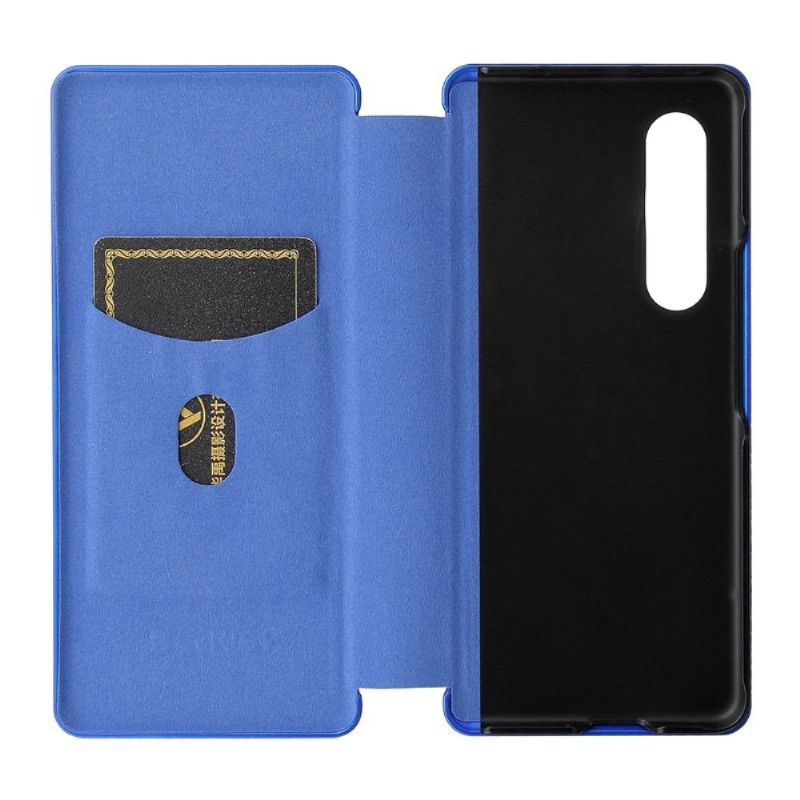 Flipové Pouzdro Na Samsung Galaxy Z Fold 3 5G Koženka Z Uhlíkových Vláken