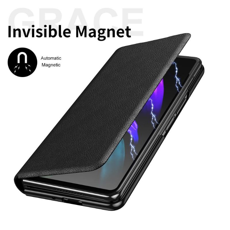 Flipové Pouzdro Na Samsung Galaxy Z Fold 3 5G Obchodní Fialová