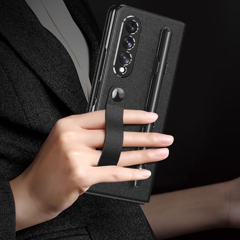 Flipové Pouzdro Na Samsung Galaxy Z Fold 3 5G Obchodní Fialová