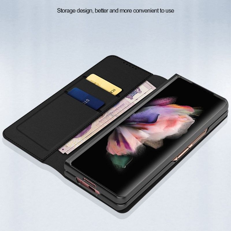 Kryt Flipové Pouzdro Na Samsung Galaxy Z Fold 3 5G Kůže