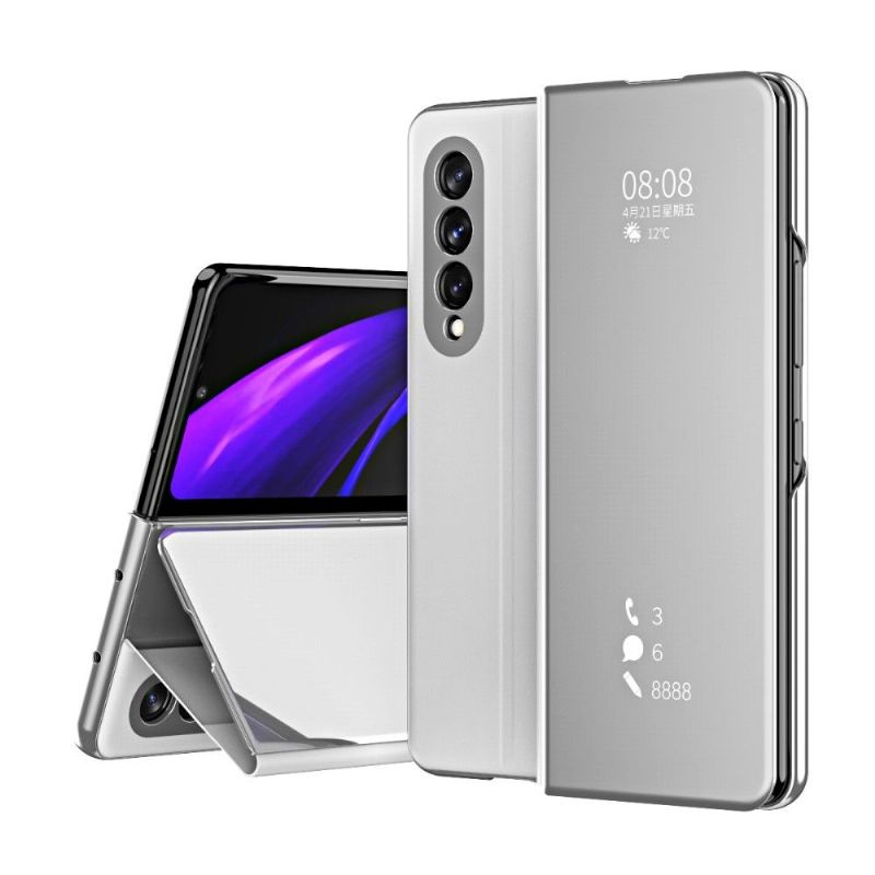Kryt Na Samsung Galaxy Z Fold 3 5G Flipové Pouzdro Zrcadlový Efekt