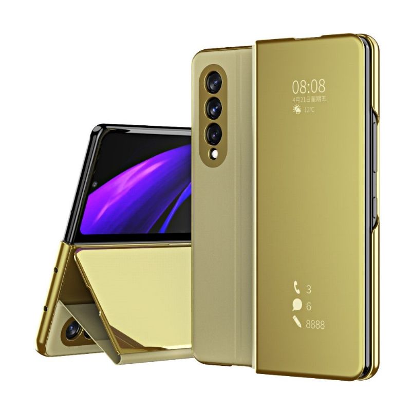 Kryt Na Samsung Galaxy Z Fold 3 5G Flipové Pouzdro Zrcadlový Efekt