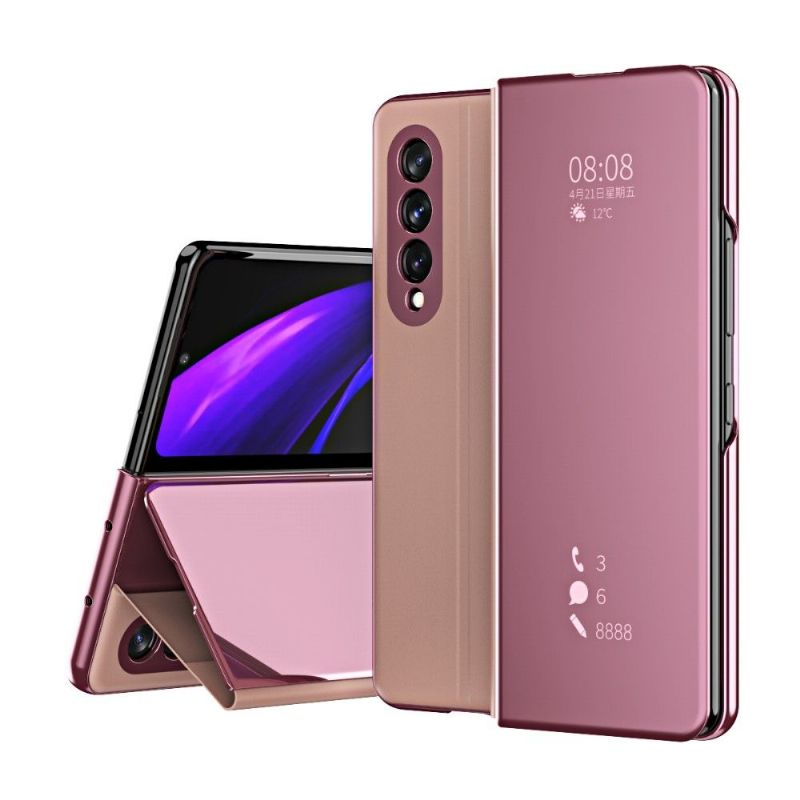 Kryt Na Samsung Galaxy Z Fold 3 5G Flipové Pouzdro Zrcadlový Efekt