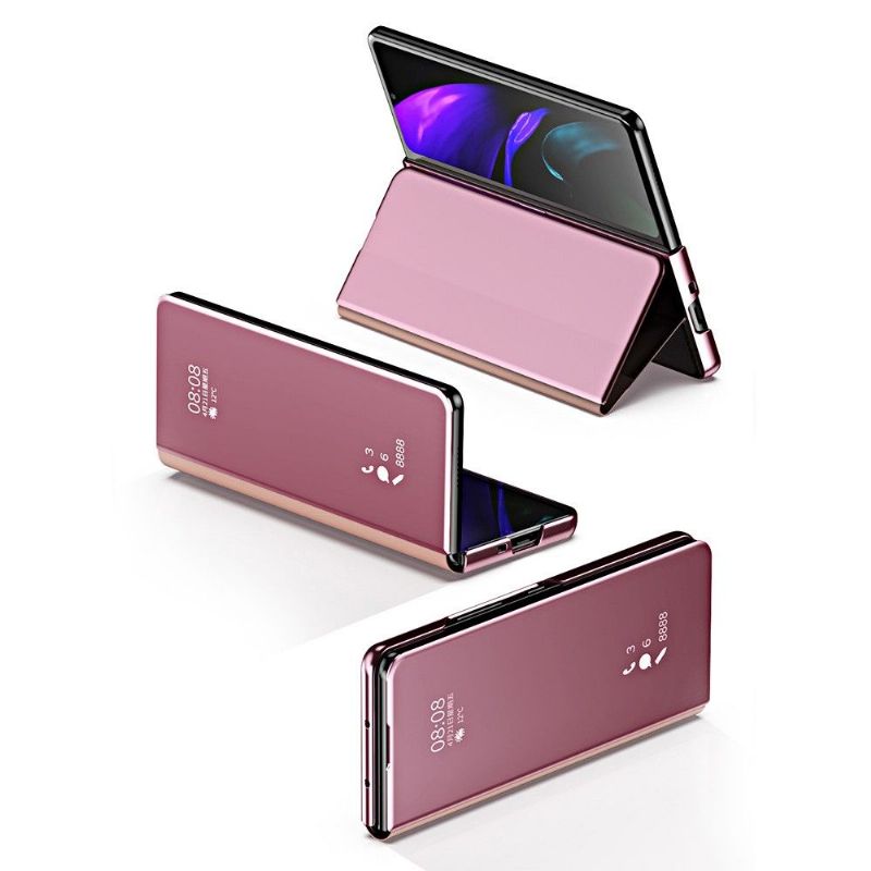 Kryt Na Samsung Galaxy Z Fold 3 5G Flipové Pouzdro Zrcadlový Efekt