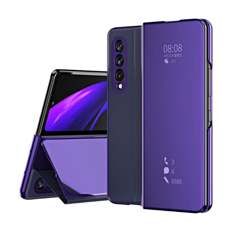 Kryt Na Samsung Galaxy Z Fold 3 5G Flipové Pouzdro Zrcadlový Efekt