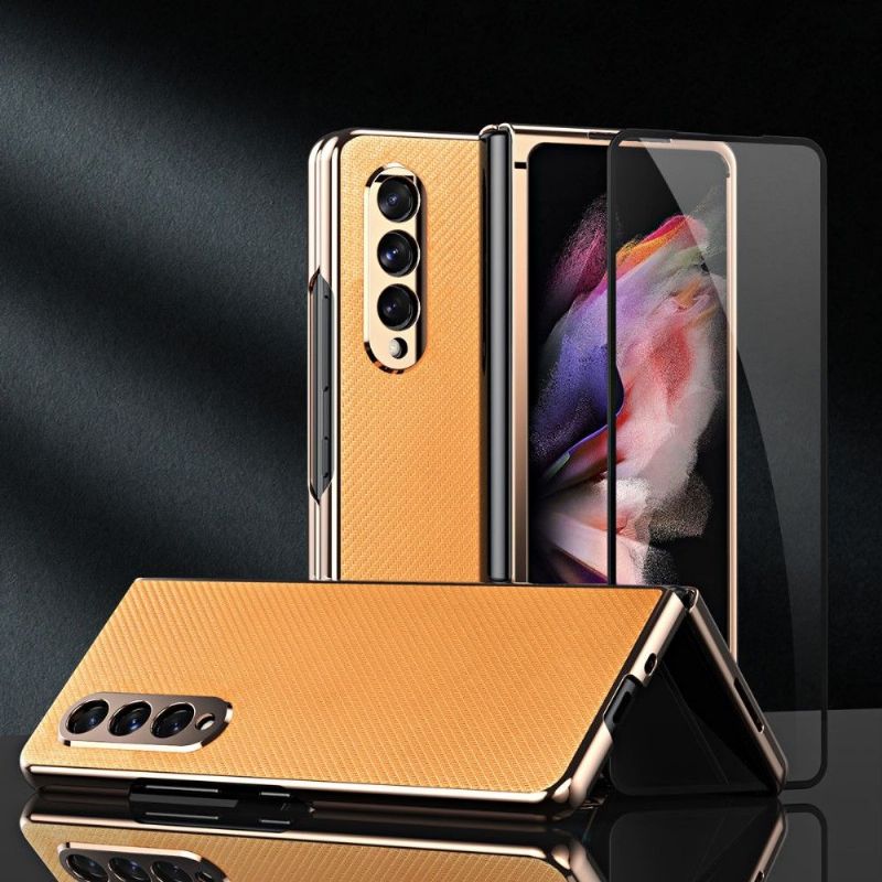 Kryt Na Samsung Galaxy Z Fold 3 5G Karbon + Ochranný Film