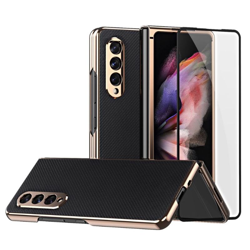 Kryt Na Samsung Galaxy Z Fold 3 5G Karbon + Ochranný Film