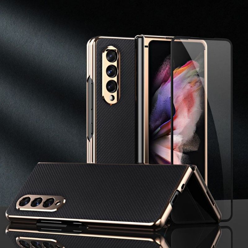 Kryt Na Samsung Galaxy Z Fold 3 5G Karbon + Ochranný Film