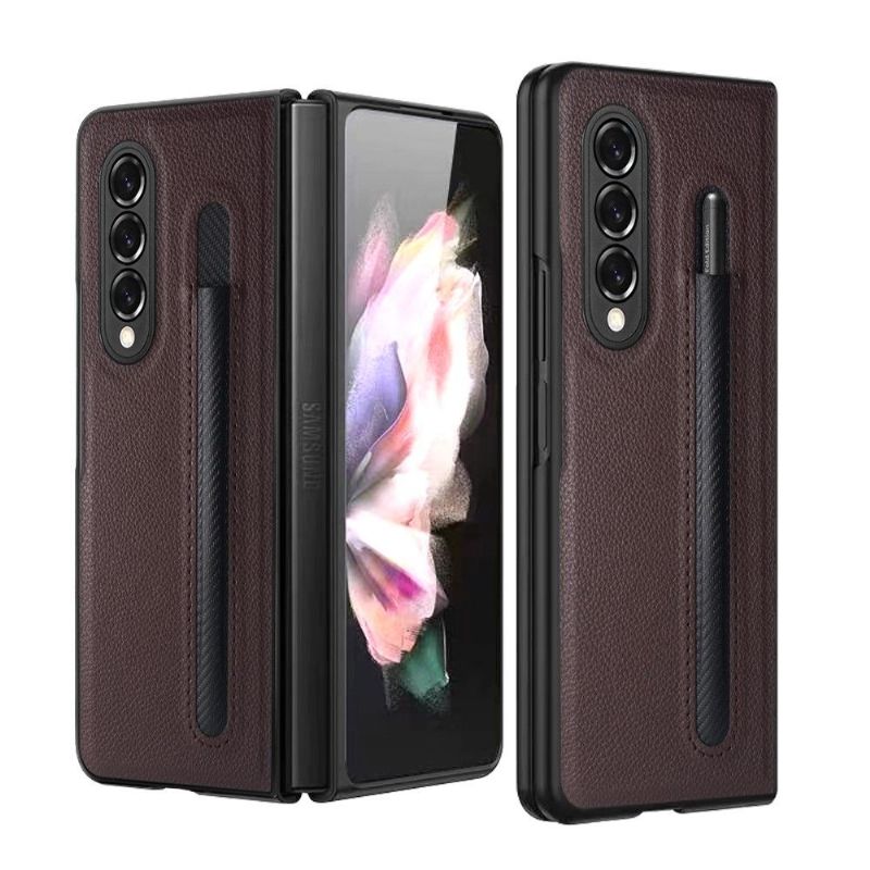 Kryt Na Samsung Galaxy Z Fold 3 5G Kožený Efekt