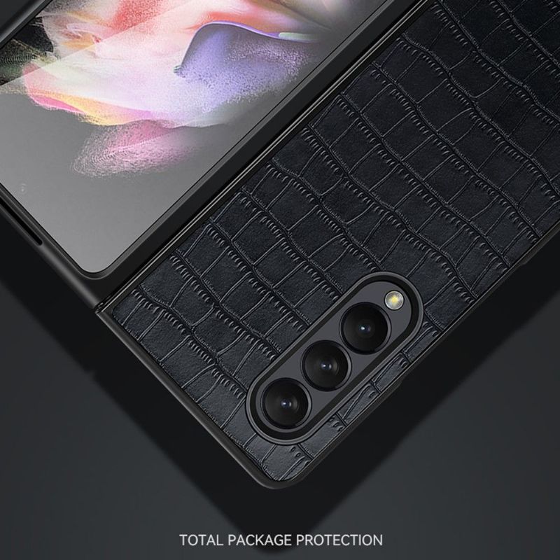 Kryt Na Samsung Galaxy Z Fold 3 5G Kožený Efekt Sulada Croco