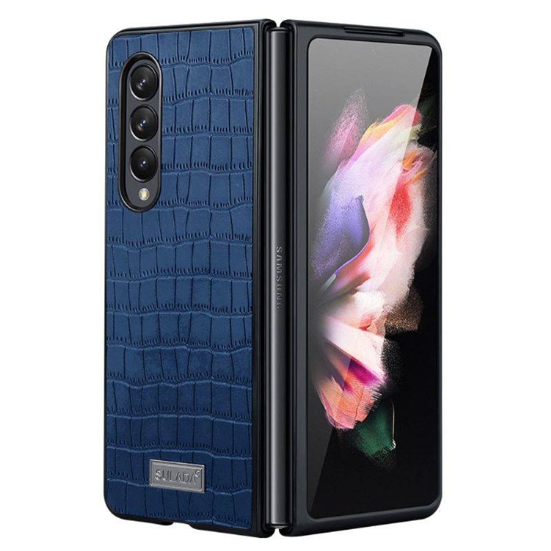 Kryt Na Samsung Galaxy Z Fold 3 5G Kožený Efekt Sulada Croco