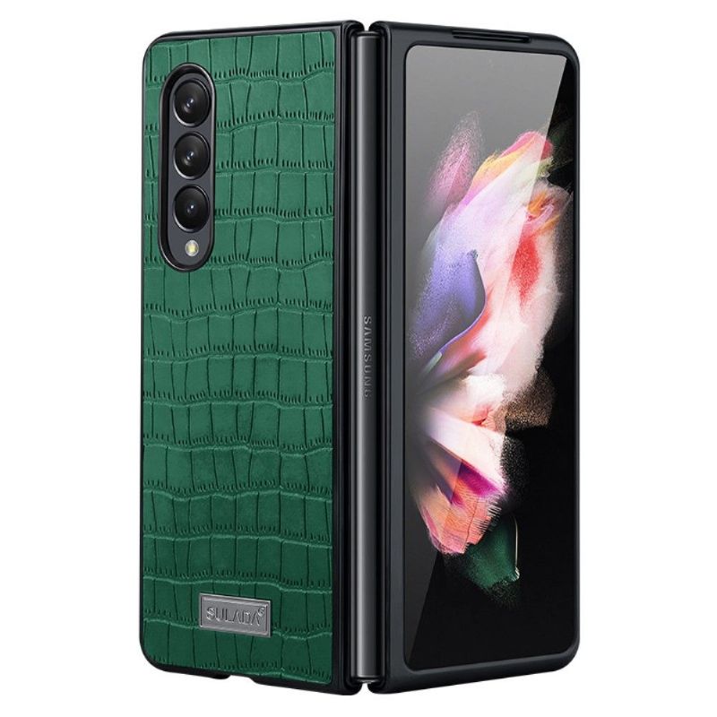 Kryt Na Samsung Galaxy Z Fold 3 5G Kožený Efekt Sulada Croco