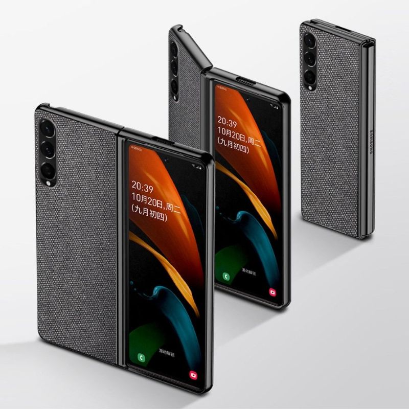 Kryt Na Samsung Galaxy Z Fold 3 5G Kožený Efekt Ve Stylu Látky