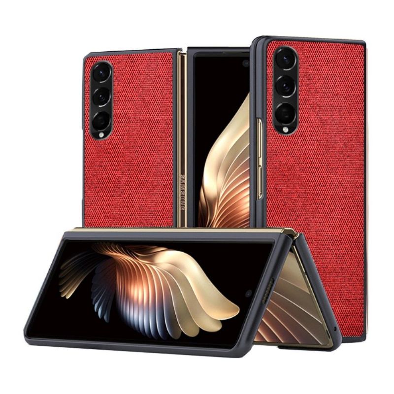 Kryt Na Samsung Galaxy Z Fold 3 5G Kožený Efekt Ve Stylu Látky