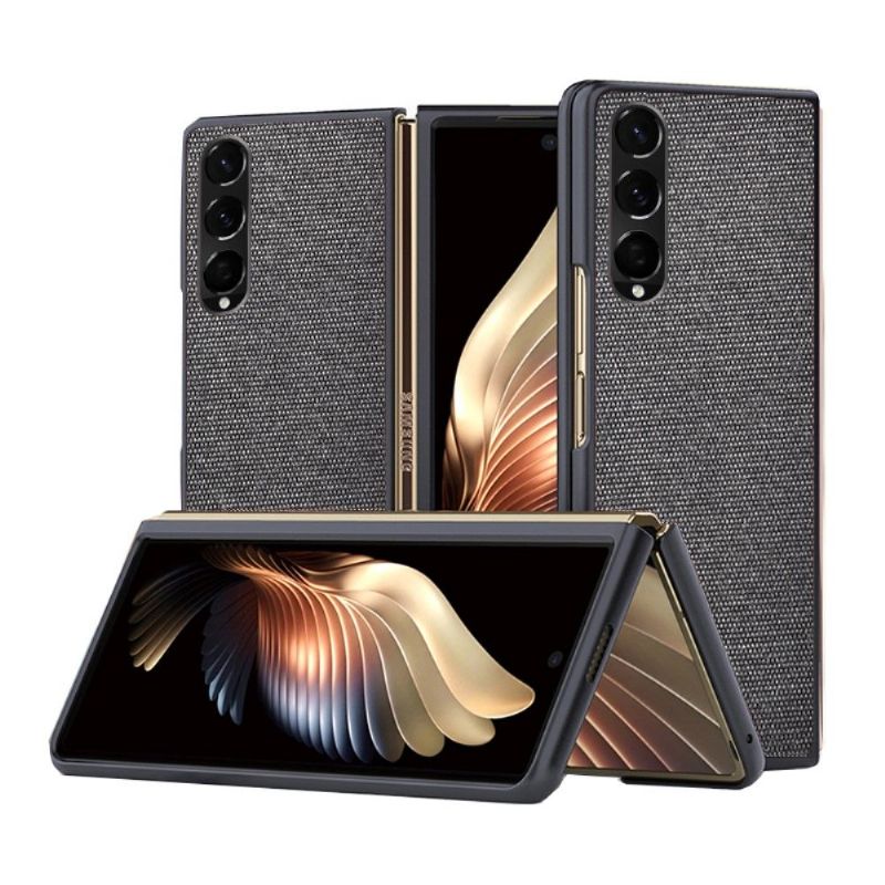 Kryt Na Samsung Galaxy Z Fold 3 5G Kožený Efekt Ve Stylu Látky