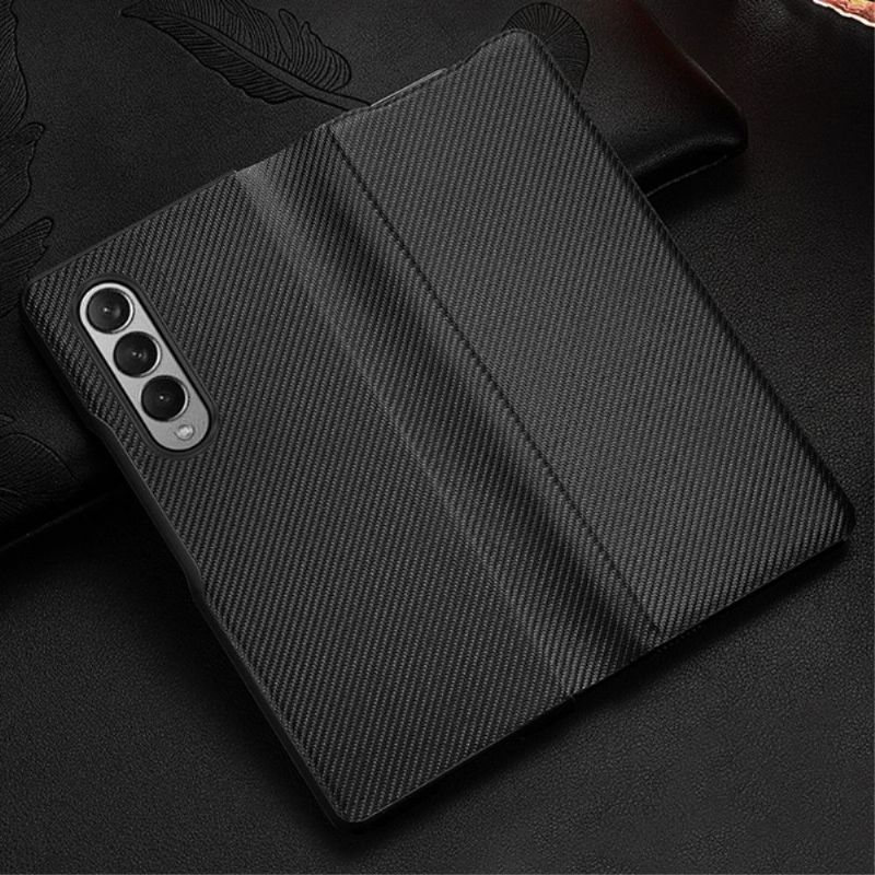 Kryt Na Samsung Galaxy Z Fold 3 5G Textura Uhlíkových Vláken
