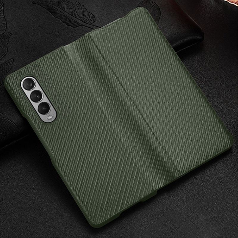 Kryt Na Samsung Galaxy Z Fold 3 5G Textura Uhlíkových Vláken