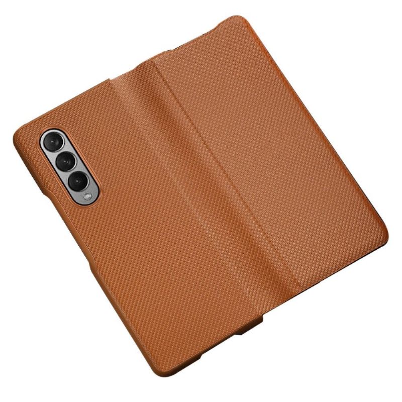 Kryt Na Samsung Galaxy Z Fold 3 5G Textura Uhlíkových Vláken