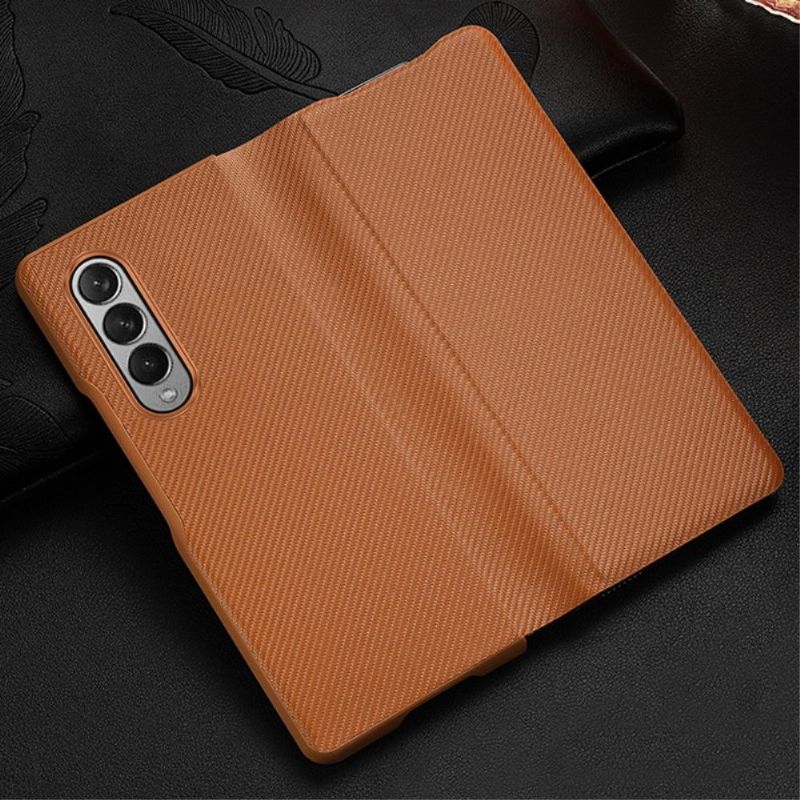 Kryt Na Samsung Galaxy Z Fold 3 5G Textura Uhlíkových Vláken