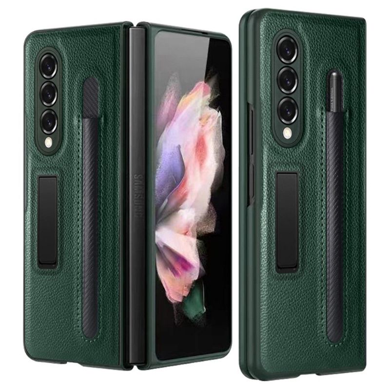 Kryty Na Mobil Na Samsung Galaxy Z Fold 3 5G Flipové Pouzdro Koženkový Držák Doteku