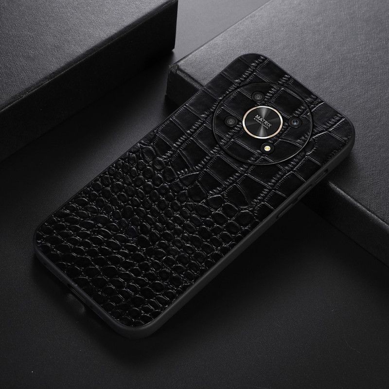 Kryt Na Honor Magic 4 Lite 5G Pravá Patentovaná Krokodýlí Textura Kůže