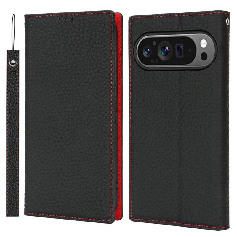 Kožené Pouzdro Google Pixel 10 / 10 Pro Kryty Na Mobil Texturovaný Kožený Řemínek