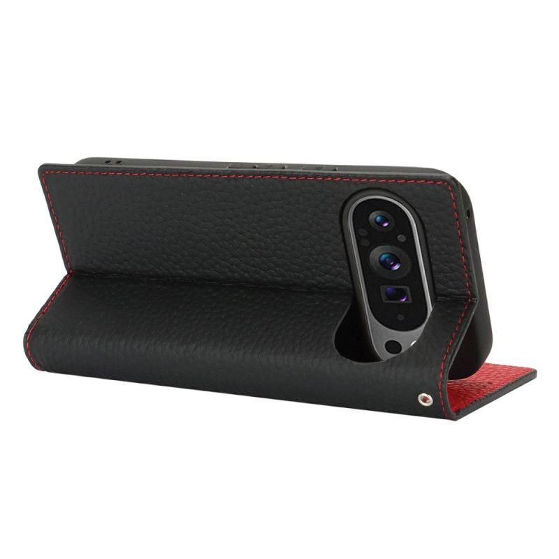 Kožené Pouzdro Google Pixel 10 / 10 Pro Kryty Na Mobil Texturovaný Kožený Řemínek