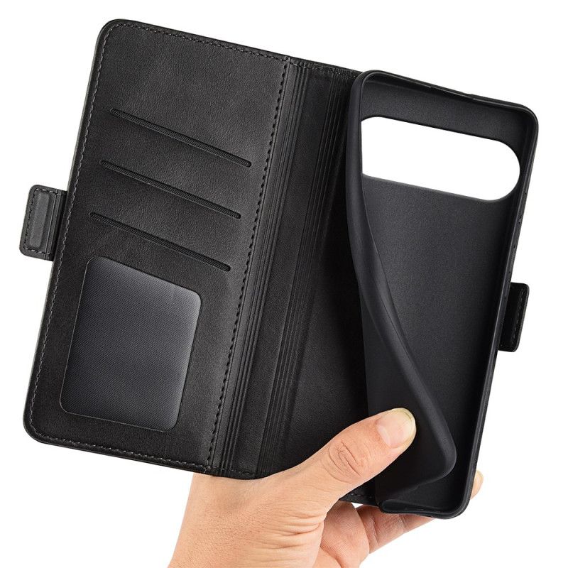 Kožený Kryt Google Pixel 10 / 10 Pro Dvojitá Spona