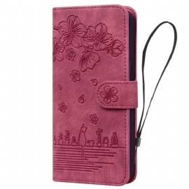 Kožený Kryt Google Pixel 10 / 10 Pro Kočičí Scéna