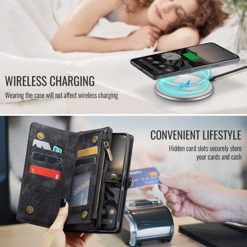 Kožený Kryt Google Pixel 10 / 10 Pro Odnímatelné Pouzdro A Poutko Na Zápěstí