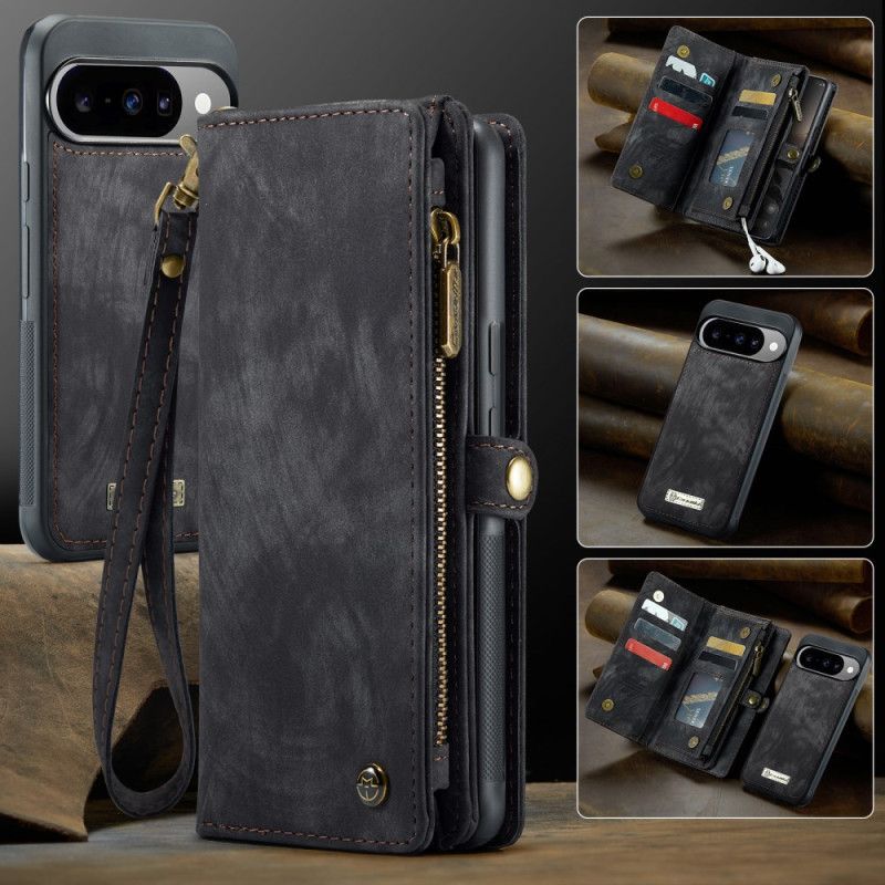 Kožený Kryt Google Pixel 10 / 10 Pro Odnímatelné Pouzdro A Poutko Na Zápěstí