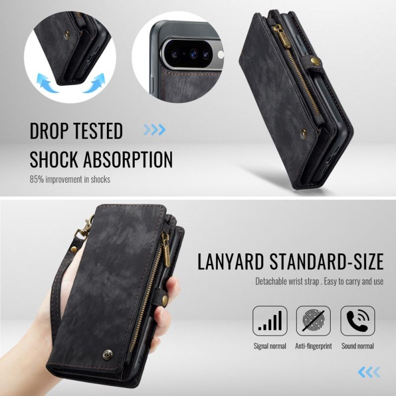 Kožený Kryt Google Pixel 10 / 10 Pro Odnímatelné Pouzdro A Poutko Na Zápěstí