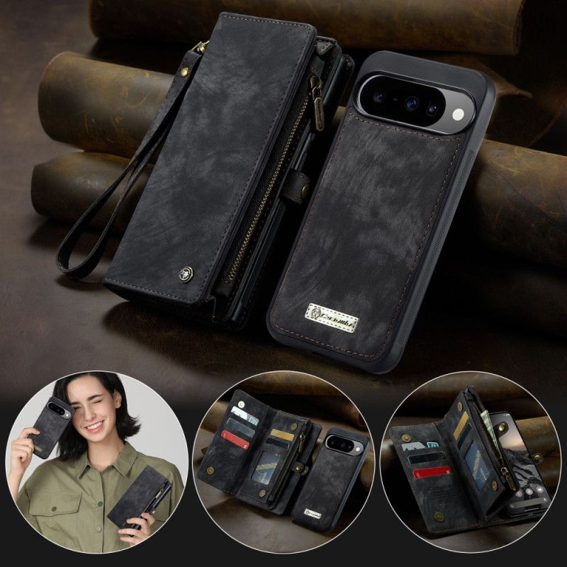 Kožený Kryt Google Pixel 10 / 10 Pro Odnímatelné Pouzdro A Poutko Na Zápěstí