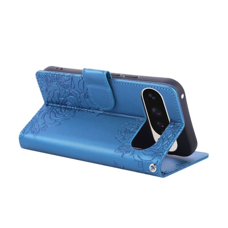 Kožený Kryt Na Google Pixel 10 / 10 Pro Potisk Růží