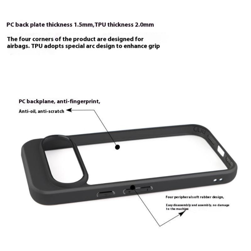 Kryt Google Pixel 10 / 10 Pro Kryty Na Mobil Průhledný Design Se Silikonovým Okrajem