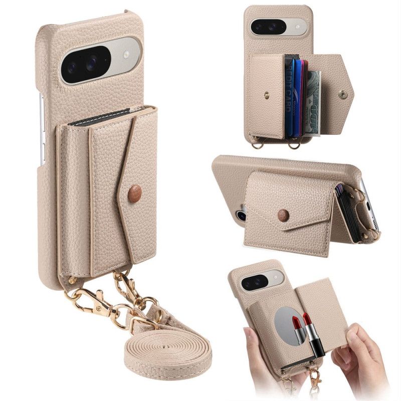 Kryt Google Pixel 10 / 10 Pro Pouzdro Na Karty S 9 Zrcadly A Ramenní Popruh