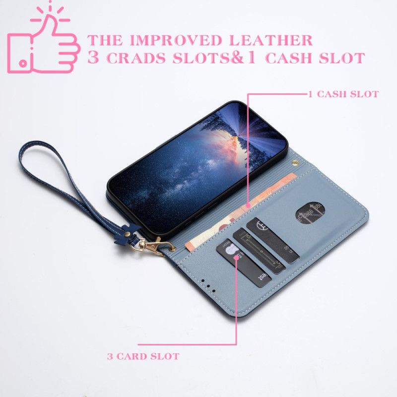 Peněženková Pouzdra Google Pixel 10 / 10 Pro Kryty Na Mobil Dvoubarevný Se Šňůrkou Na Krk