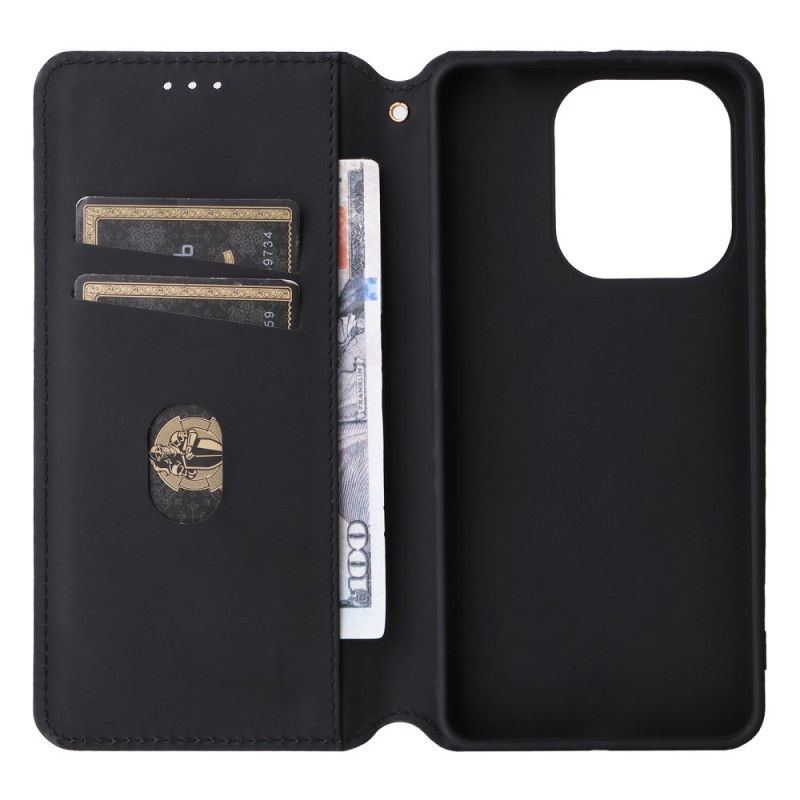 Kožené Pouzdro Folio Xiaomi Redmi Note 13 4g 3d Diamanty