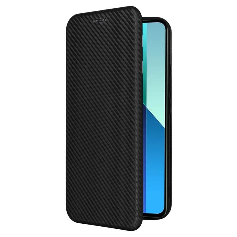 Kožené Pouzdro Folio Xiaomi Redmi Note 13 4g Uhlíkové Vlákno