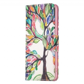 Kožený Kryt Na Xiaomi Redmi Note 13 4g Vzor Stromu Života