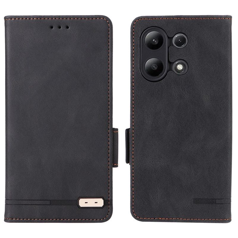 Kožený Kryt Xiaomi Redmi Note 13 4g Dvojitá Spona Ve Stylu Vintage