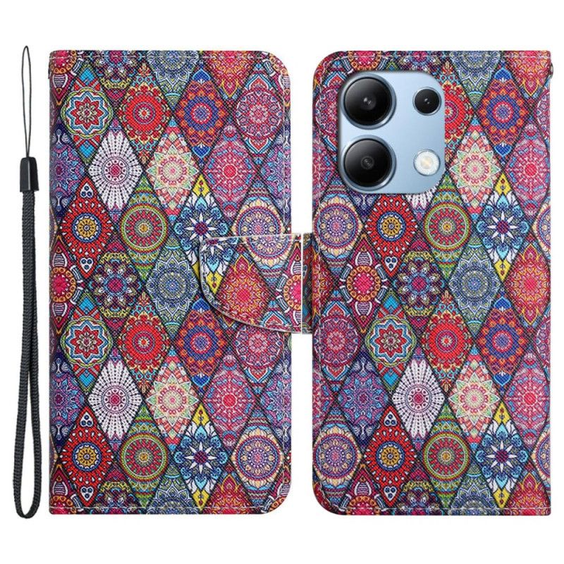 Kožený Kryt Xiaomi Redmi Note 13 4g Lanyard Kaleidoskop