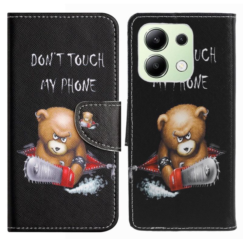 Kožený Kryt Xiaomi Redmi Note 13 4g Nebezpečný Medvěd