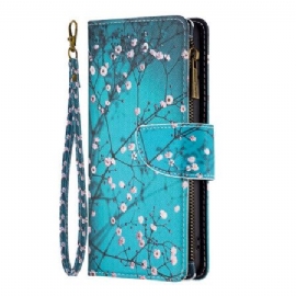 Kožený Kryt Xiaomi Redmi Note 13 4g Peněženka Plum Blossoms