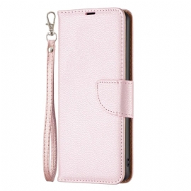 Kožený Kryt Xiaomi Redmi Note 13 4g Kožený Styl Litchi S Páskem