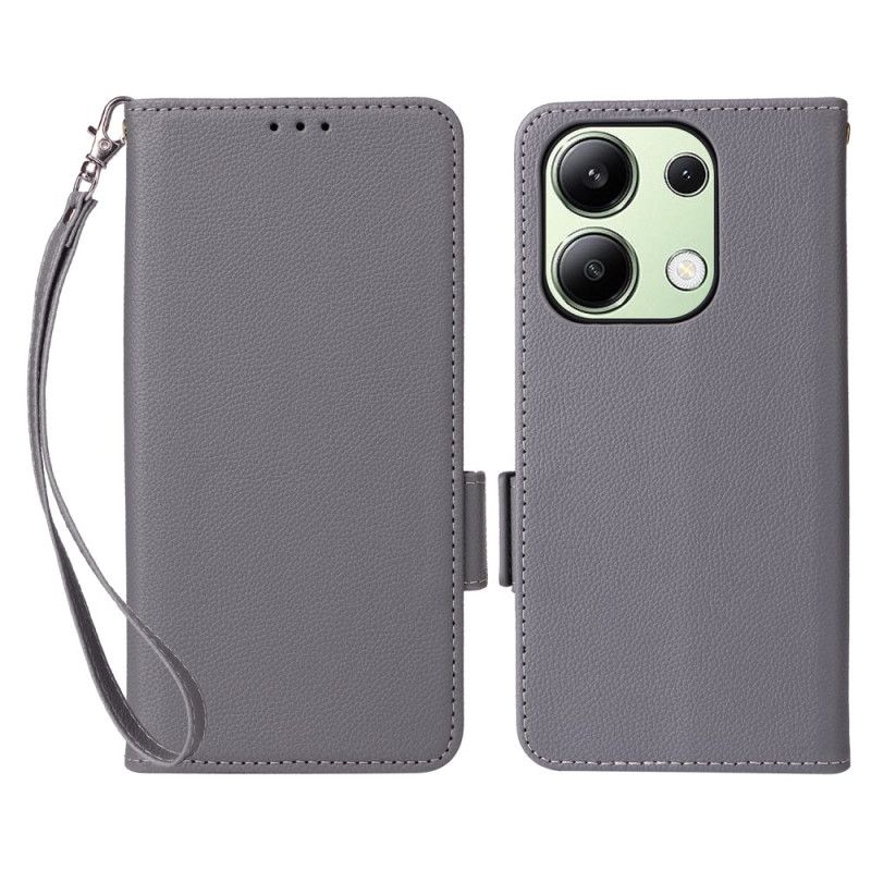 Kožený Kryt Xiaomi Redmi Note 13 4g Kožený Styl S Páskem