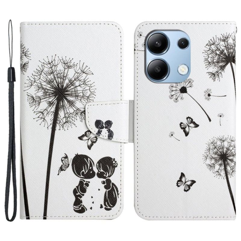 Kožený Kryt Xiaomi Redmi Note 13 4g Vzor Pampelišky